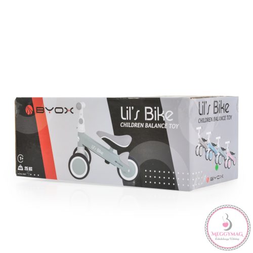 LIL'S mini futóbicikli 3 kerekű járgány, elöl 2 kerék, elfordítható kormánnyal PINK/rózsa