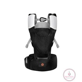   MISTRAL bébi hordozó 3 poziciós, ergonomikus, hálós FEKETE