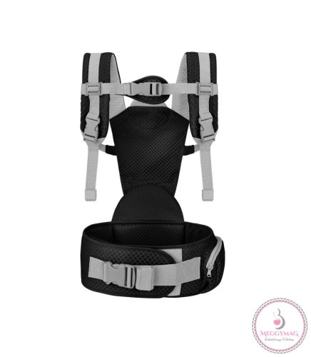 MISTRAL bébi hordozó 3 poziciós, ergonomikus, hálós FEKETE