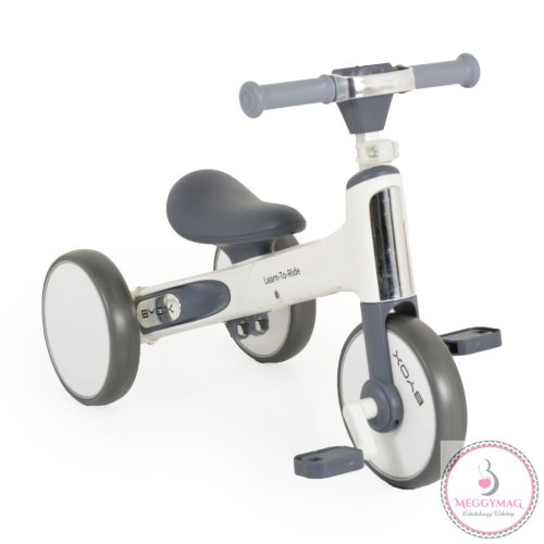 LEARN-to-Ride mini futóbicikli, 3 kerekű tricikli, összecsukható FEHÉR