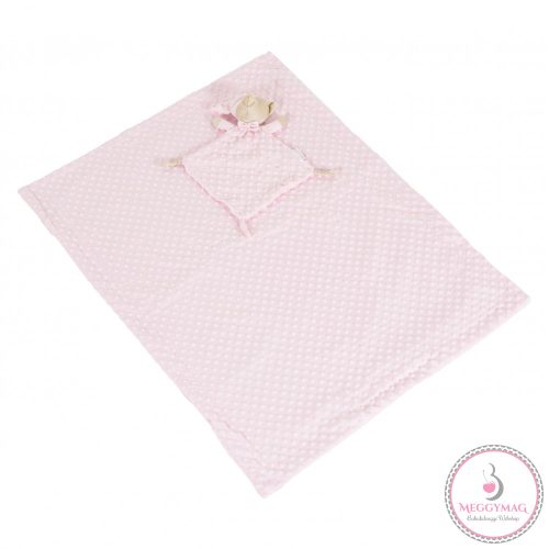 BENNIE babatakaró szundikendővel 75x100cm PINK, KÉSZLETEN A BOLTBAN!
