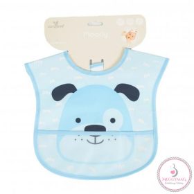 MOODY előke, zsebes, tépőzáras, kutyusos KÉK