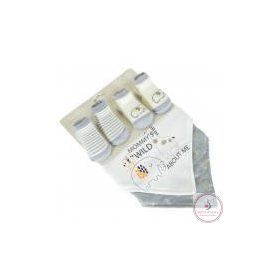 TUMMY zokni+nyálkendő szett 2+2db SZÜRKE