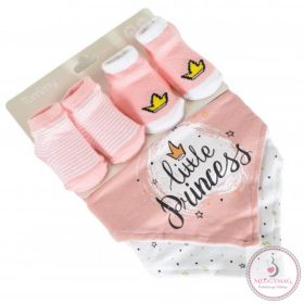 TUMMY zokni+nyálkendő szett 2+2db PINK