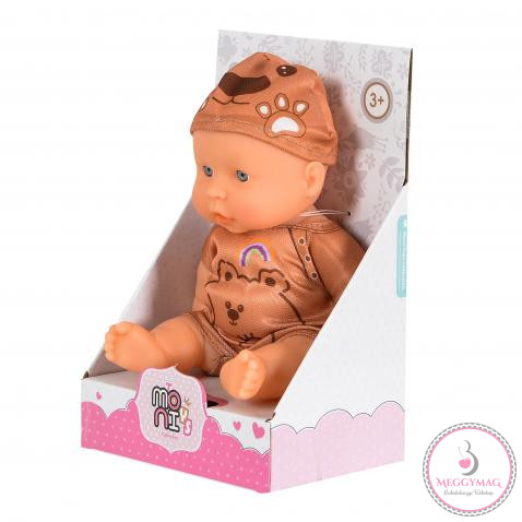Moni Toys BABA 20cm 6013 újszülött BARNA