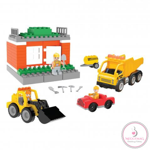 Pilsan  építőkészlet dozer autós 57dbos
