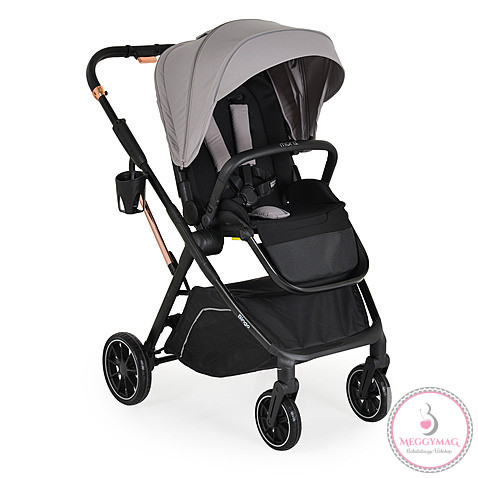 BINGO babakocsi 22kg-ig, sport vázzal, összecsukható 2 irányban STEEL/EZÜSTSZÜRKE