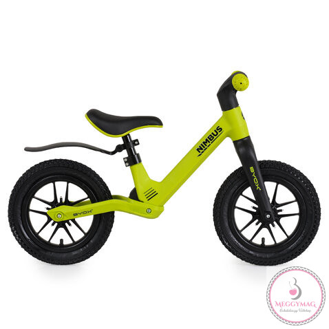 NIMBUS futóbicikli 12es fújható, világító kerekekkel ZÖLD
