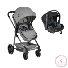   GISELLE átalakítható babakocsi és autós hordozó 40-87cm 2in1 SZÜRKE