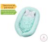 Berrybaby Babafészek szett - Menta minky - fehér csillagos 