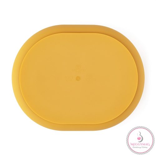 PETITE&MARS Szilikon osztott tányér, ovális Take&Match Intense Ochre 6m+