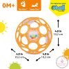 OBALL RATTLE játék 10 cm, Narancs-új 0hó+