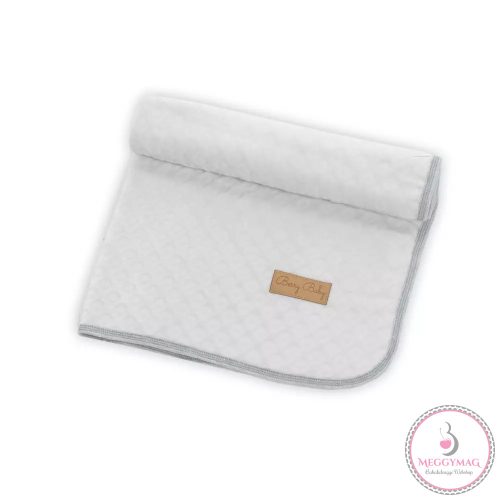 Wellsoft babatakaró, babapléd 75*75 cm Szürke karikás