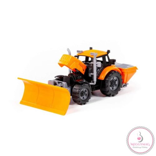 Polesie Toys lendkerekes, hókotró traktor SÁRGA