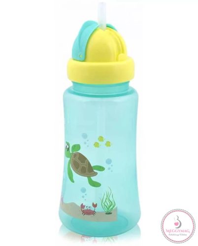 Baby Care Ocean szívószálas sportitató 330 ml - green