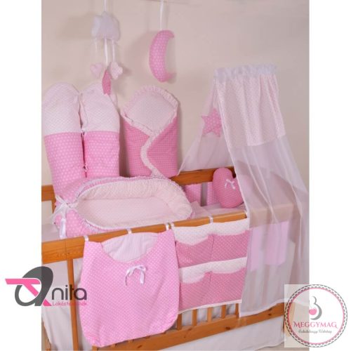 2 részes babaágynemű 12541 rózsaszin