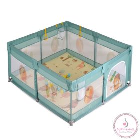   GAMEZONE összecsukható járóka szőnyeggel, 60 labdával 120x120 MENTA, KÉSZLETEN A BOLTBAN!