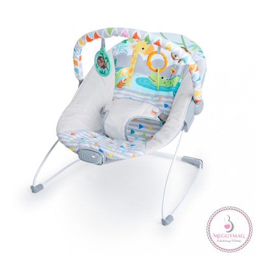 BRIGHT STARTS Rezgő pihenőszék Safari Fun™ 0hó+ 9 kg-ig, KÉSZLETEN A BOLTBAN!