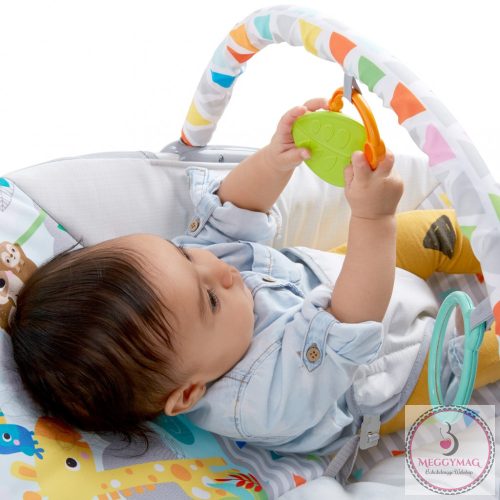 BRIGHT STARTS Rezgő pihenőszék Safari Fun™ 0hó+ 9 kg-ig, KÉSZLETEN A BOLTBAN!