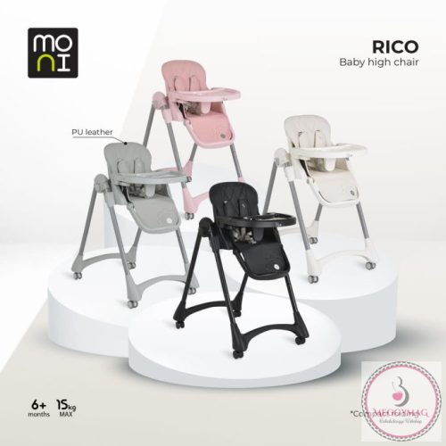RICO multi etetőszék alsó kosár nélkül, összecsukható, Fekete 