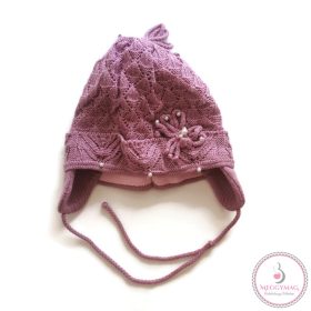 Minimanó kötött kislány sapka 46-48 cm