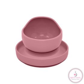   PETITE&MARS Szilikon 2 részes étkészlet TAKE&MATCH tányér + tál Dusty Rose 6hó+