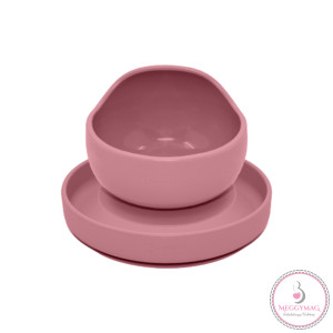 PETITE&MARS Szilikon 2 részes étkészlet TAKE&MATCH tányér + tál Dusty Rose 6hó+