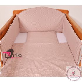 3 részes babaágynemű íves fejvédővel 7676 bézs