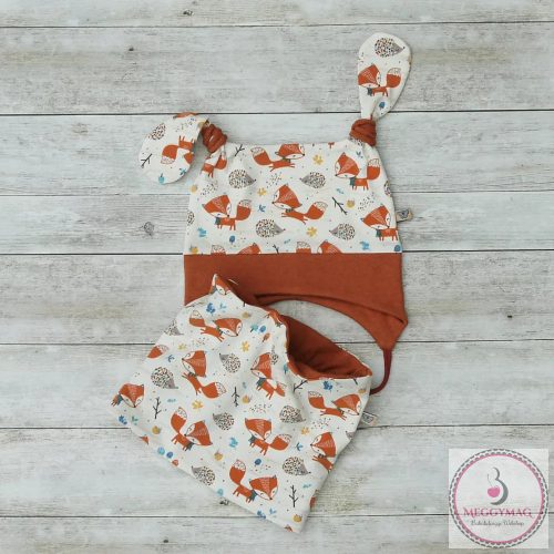 Symbyo baba füles sapka, Róka és süni, 50-55 cm (kb. 2-4 éves)