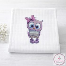Mintás textil pelenka  - bagoly lány 