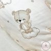 Bbaby 4 részes babaágynemű szett - Szivárványos maci bézs
