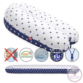   Scamp szoptatós párna univerzális pamut Blue White Star SZPE193