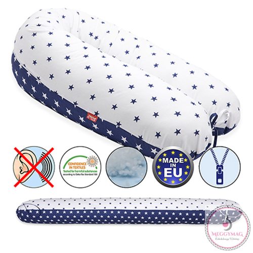 Scamp szoptatós párna univerzális pamut Blue White Star SZPE193