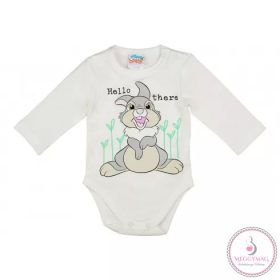 Hosszú ujjú baba body Thumper nyuszi mintával, 62-es