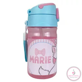 Disney Marie Dots műanyag szívószálas kulacs akasztóval 350 ml