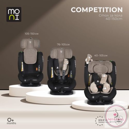 Moni COMPETITION dönthető autósülés 40-150cm BÉZS, KÉSZLETEN A BOLTBAN!