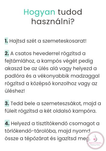 Lindalime WetWipe Max vízálló autós szemeteskosár (12 literes)