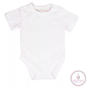 Egyszínű, rövid ujjú baba body, 80-as