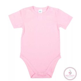 Egyszínű, rövid ujjú baba body, 56-os