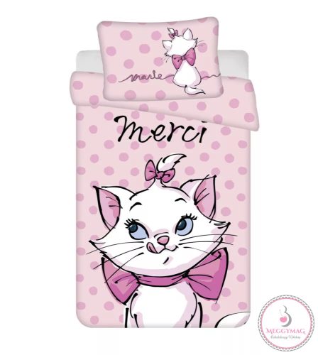 Disney Marie cica Merci gyerek, ovis ágyneműhuzat 100×135 cm, 40×60 cm