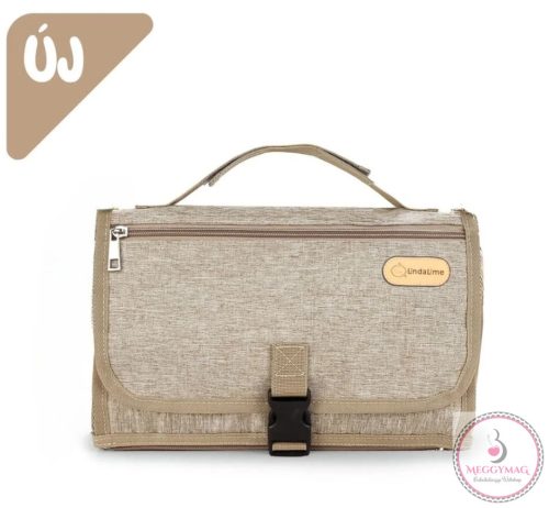 LL hordozható, vízhatlan pelenkázó alátét táska BÉZS, KÉSZLETEN A BOLTBAN!