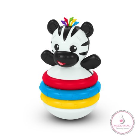 BABY EINSTEIN kelj fel Jancsi Rágóka építőjáték zebra Stack & Wobble Zen™ 3hó+