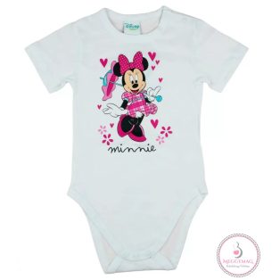 Disney Minnie rövid ujjú baba body fehér, 98-as