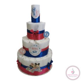 Négyszintes pelenkatorta babaváró bulira 