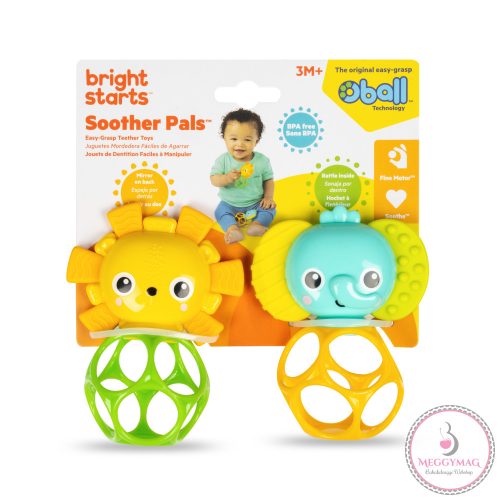 OBALL Játék Oball Rágóka Soother Pals™ Easy-Grasp 2db 3hó+