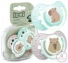 LOVI világító nyugtató cumi 6-18 hó 2 db. CapiChill Boy Capibara