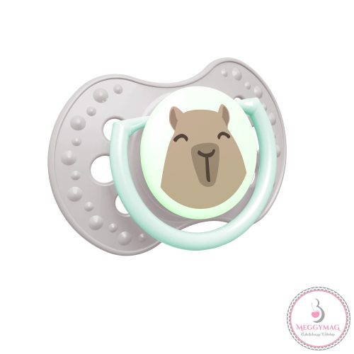 LOVI világító nyugtató cumi 6-18 hó 2 db. CapiChill Boy Capibara
