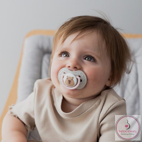 LOVI világító nyugtató cumi 6-18 hó 2 db. CapiChill Boy Capibara