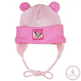Disney Minnie fülvédős| megkötős baba sapka, 86-os