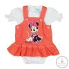 Disney Minnie 2 részes| kantáros szoknyás baba szett, 56-os